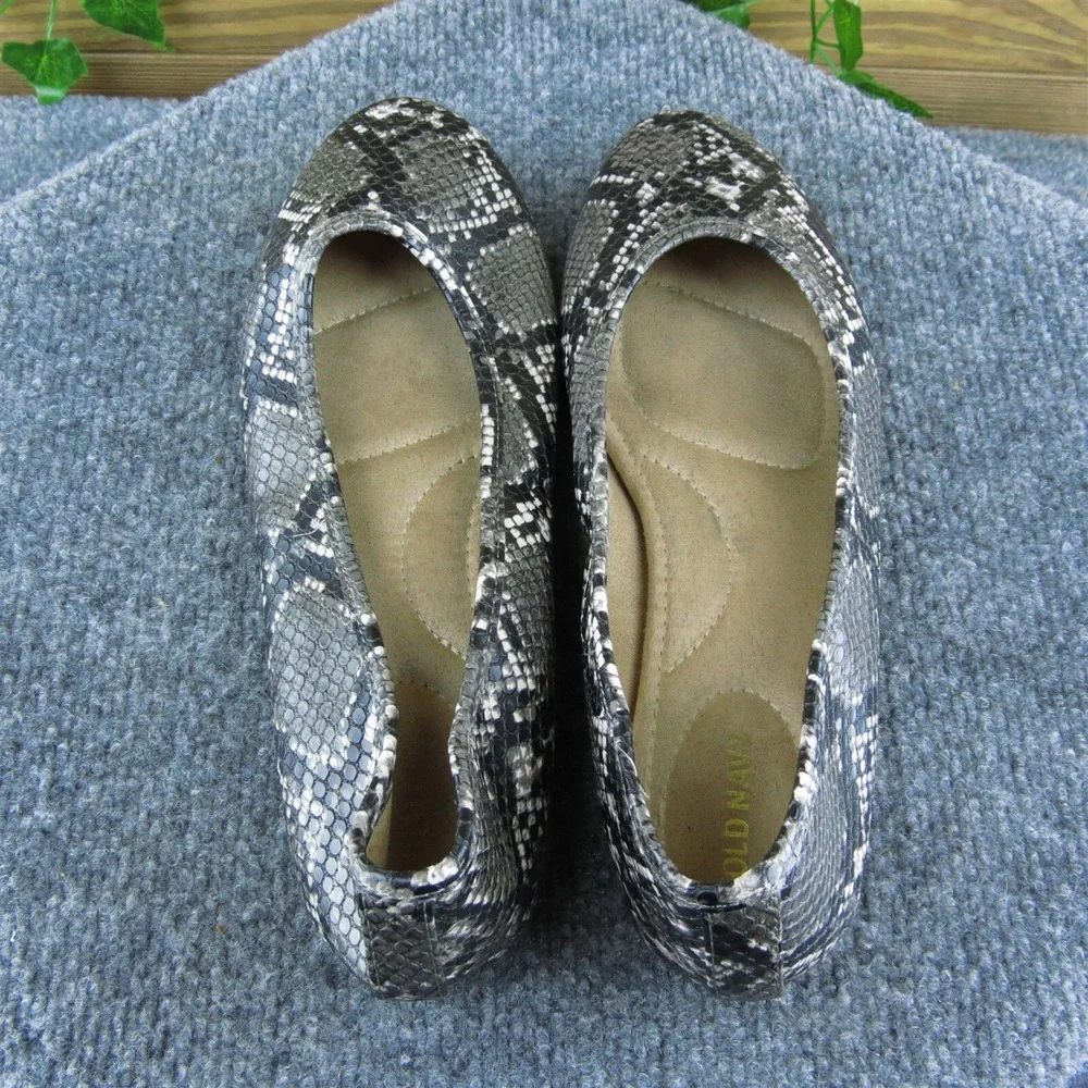 Old Navy‎  Women Ballet Shoes Gray Synthetic Slip On Size 8 Medium